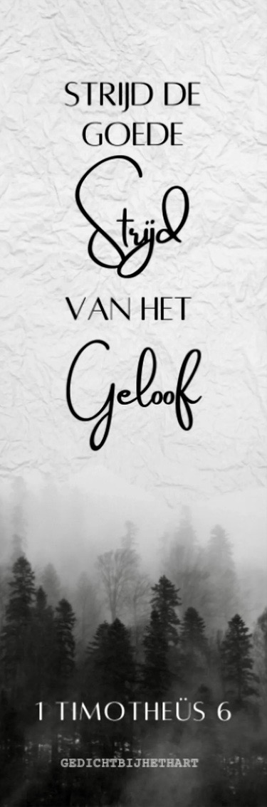 Boekenlegger “strijd de goede strijd van het geloof”